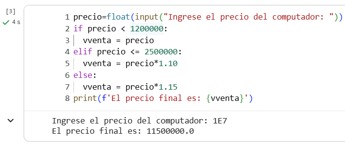 Python Algoritmo precio con IVA